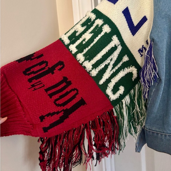 Denim Sweater Sleeve Jacket - Picture 4 of 4